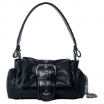 Vivienne Westwood Hazel H&otilde;bedane Logo Nahast Kaenla alla Kantav Risti-keha &Otilde;lakott V&auml;ike Naiste kotid Must 4602000PWL00BXN401 Basic Set (Bag+Dust Bag)