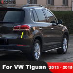 Auto tagumise tagatule lambi katte liistud Volkswagen VW Tiguan 2013 2014 2015 luukp&auml;ra jaoks Kroomitud tagatule raami liistud Tarvikud