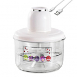 Elektriline viinamarjade koorimismasin 50W harjadeta mootor automaatne k&uuml;&uuml;slaugu koorimismasin laetav kommertskasutuseks nutikas puuviljade koorimismasin viinamarjadele kirsstomatitele valge