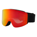 Mountaineering and skiing goggles, outdoor sports glasses, UV protection, double-layer anti-fog, stylish ski goggles for men and women Black frame red lens black