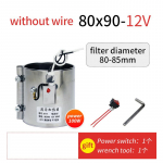 80x90mm Kahekordne Roostevabast Terasest K&uuml;tusefiltri Soojendi 100W 12v 24v Pikapi Auto Diiselfiltri jaoks Elektriline K&uuml;tter&otilde;ngas &Uuml;mbris no wires 80x90 12V