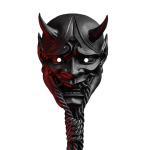 Halloween Jaapani V&auml;rv Bonjour Noh Kabuki Deemonimask Sajandi Kummituste &Ouml;&ouml;k&auml;ik Silikoonist Kummitus Samurai Rekvisiidid Ballipidu Mask black