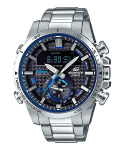 Casio Meeste roostevabast terasest 100M veekindel kvartsikell ECB-800D-1A must