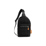 Coach West Sling Pack Must Signature Jacquard Nahast Risti-keha Seljakott, Moodne Vabaaja Igap&auml;evane T&ouml;&ouml;les&otilde;idukott Meestele CO913-SVBK Basic Set (Bag+Dust Bag)