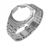 Casio GMA-S2100 Modifikatsioonikomplekt Naiste roostevabast terasest kellakarp Rihm Kummist k&auml;ev&otilde;ru Tamm GMA S2100 Modifitseeritud metallist kellarihma komplekt For GMA-S2100 series gray