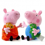 Peppa seakutsikas ja George pehmed m&auml;nguasjad, 2 tk komplektis, k&otilde;rgus 30 cm, pehmed ja kallistatavad, ametlikult litsentseeritud lastekingitus