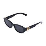 Miu Miu Ebakorrap&auml;rase Raamiga P&auml;ikeseprillid Mikrologo Disainiga Naiste P&auml;ikeseprillid Must MUA03S Box+Shopping Bag,Black (Asia Version-SMUA03-F)