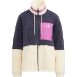 Adidas Originals L&uuml;hike Sherpa Jakk Kontrastpaneelide Disaini ja Seisva Kraega Naiste &Uuml;ler&otilde;ivad Mitmev&auml;rviline HR3455 M