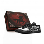 Jordan Air Jordan 1 Low Kolm Korda Laboratoorium, Hobuseaasta Piiratud, Xuanxi Tindi J&auml;lg, Kulumiskindel Karbik 553558-040(Team-S-BOX) 46