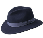 Meeste villa-denim-fedora kikilipsuga - Euroopa ja Ameerika stiilis s&uuml;gis/talvine jazz-k&uuml;bar L (58-60cm) tumesinine v&auml;rv