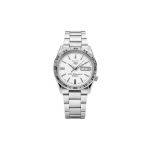 SEIKO automaatne 21 seeria kalendriaknaga Automaatne terasest rihmaga meeste k&auml;ekell valge sihverplaat SNKD97J1 h&otilde;be