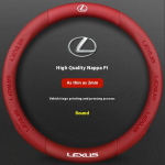 Auto s&uuml;sinikkiust nahast rooliratta kate Lexus F Sport ES200 ES300 RX300 LS500h GS300 IS300 CT200h NX300 UX300 LX570 GX jaoks