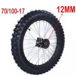 Eesmine 70/100-17 tolline mootorratta ratas 1.60-17 terasr&otilde;ngas Alumiiniumist rumm 17 Krossirehv CRF KLX Kayo BSE Krossi Pit Bike'ile 12MM No Disc