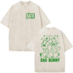 Vintage Pestaud Debi Tirar Mas Fotos DTMF Konnad Tantsivad T-s&auml;rgid Bad Bunny 2026 Prindiga R&otilde;ivad L&uuml;hikeste Varrukatega T-s&auml;rgid Meeste Naiste S mitmev&auml;rviline