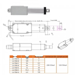 150mm IP65 Veekindel V&auml;ike Lineaarne Aktuaator, Metallist Teleskoopvars, Elektriline Pliiatsikujuline T&otilde;stervars 24V 5mm/s 150mm 188N Metal Type