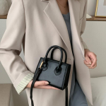 Yogodlns Fashion &uuml;hev&auml;rviline PU-nahast Crossbody kott naistele Moodne mini &otilde;lakott 14.5x8x18cm helepruun v&auml;rv