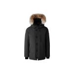 Canada Goose Chateau seeria Punane silt Kitsas l&otilde;ige Kapuutsiga Veekindel Tuulekindel Vastupidav Keskmise pikkusega Puhverjakk Meeste &uuml;ler&otilde;ivad Must 3426MA-61 XS