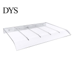 Ilmastikukindel terrassikate, v&auml;limine aknavarjualune, n&auml;htamatu vihmavarju kate, v&auml;lisukse varikatus, kaitse kodule, l&auml;bipaistvad PET-varikatused Arc-shaped white