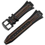 Ehtsa nahast kellarihm Kumer suu 27mmx15mm Seiko kellarihma Sportura seeria SNL029P2-SNL021P1 SNL595P2 SNL017P1 jaoks 27-15mm black