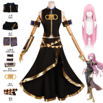 Vocaloid Megurine Luka Cosplay T&auml;iskomplekt Virtuaalse Laulja Rollim&auml;ngu Kost&uuml;&uuml;m Naistele M&Megurine Luka black