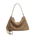 BURMINSA Suede Ehtne Nahk Hobo Kott Naistele Boheemlaslik Tutiga &Otilde;lakott Crossbody Reisimine Igap&auml;evane T&ouml;&ouml;le K&auml;ekott hall v&auml;rv