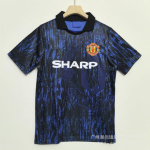 Retro Manchester Unitedi jalgpallis&auml;rgi kollektsioon 1986-'' Vintage tikitud jalgpallis&auml;rk l&uuml;hikeste varrukatega puuvilla ja modaali segu Extra Large