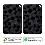 4-pakiline Android juhtmevaba laadimine J&auml;lgimiskoht Rahakotituvastaja Kaart Veekindel GPS-lokaator T&ouml;&ouml;tab rakendusega Google Find My Tag Black-2pcs