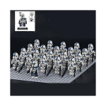 21 tk Star Wars 501. klooniv&auml;elased Rexi minifiguurid Laste m&auml;nguasi (Alusplaat on komplektis)