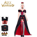 Stiilne Alice Imedemaal Punase Kuninganna Cosplay Kost&uuml;&uuml;m S black