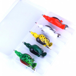 HENGJIA pakis 5 tk. Topwateri pehme pardi konnas&ouml;&ouml;da kalap&uuml;&uuml;gi landikomplekt Plastikust kunsts&ouml;&ouml;t karbiga 1box 5pc