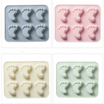 Silikoonist koogivorm v&auml;ike pahkluukujuline k&uuml;psetusvorm k&uuml;psetusvorm k&auml;sit&ouml;&ouml;na valmistatud seebivorm roosa