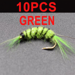 10 TK #14 Scud Cray Orange / Green Big tailwater forell Kalap&uuml;&uuml;gi krevettide puhvet Fly Fishing Bait