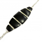 Les Tr&eacute;sors De Lily [B6307] - Bracelet Argent 'D&eacute;dale Sagesse' Noir must