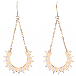 Les Tr&eacute;sors De Lily [Q8537] - Disainterasest k&otilde;rvar&otilde;ngad  Cl&eacute;opatra  valgest kullast (p&auml;ike) - 45x25 mm valge