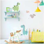 Les Tr&eacute;sors De Lily [Q9521] - kleebiste leht  Dinosaurs  roheline hall - 50x70 cm roheline