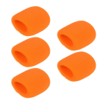 5 tk k&auml;eshoitava mikrofoni tuuleklaasid mikrofoni vahtkatted, mis &uuml;hilduvad oranž