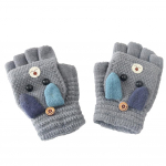 Talvine soe Lapsed Poisid T&uuml;drukud Multifilm Koer Flip Top kududa Pools&otilde;rmega Kindad Labakindad hall