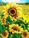 Diamont Painting Flowers 5D Teemantmaal Ristpistes Teemantmaaling T&auml;ispuur 15*20cm