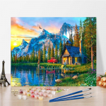 DIY maalimine numbrite j&auml;rgi Digitaalne &otilde;limaal Kodukaunistamine Hobid &Otilde;limaal Numbrite maalimine Kujutav kunst Numbrid &otilde;limaal 40x50cm no frame