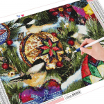 5D Teemantmaaling J&otilde;ululind t&auml;ispuur ruut Teemanttikandid Talvine Loomade Rhinestone Pilt Kodukaunistus Full Round (20X30CM)