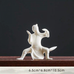 Keraamilised Tai Chi kujukesed Kontori t&ouml;&ouml;lauakaunistus Teelaud Valge portselanist Zen-kaunistused Bonsai lillepott k&auml;sit&ouml;&ouml;