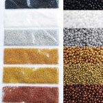 6 v&auml;rvi/pakk Mini k&uuml;&uuml;nte kaaviari helmed Glitter Micro Beads k&uuml;&uuml;nte ehted manik&uuml;&uuml;ri kaunistus