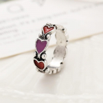 Trendikas gooti geomeetrilise musta v&auml;rvi armastusega s&uuml;dames&otilde;rmused naistele t&uuml;drukutele vanaaegsed h&otilde;bedased lihtsad pulmaindeksi s&otilde;rmes&otilde;rmused ehted kingitused DY5391902