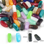 Akr&uuml;&uuml;lhelmed V&auml;rvilised ebakorrap&auml;rased helmed lahtised vahehelmed ehete valmistamiseks 24x10x10mm 10pcs