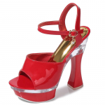 10365 seeria 9 cm konts, 4 cm platvorm naiste suvine veelaud libisemisvastased paksu p&otilde;hjaga seksikad kingad naiste sandaalid LFD 34 valge