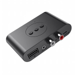 VAORLO Bluetooth 5.0 vastuv&otilde;tja U ketas RCA 3,5 mm AUX juhtmevaba stereoadapter mikrofoniga k&otilde;lari v&otilde;imendi jaoks auto helisaatja must