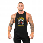 Muscleguysi uue kaubam&auml;rgi r&otilde;ivad Kulturismi ja fitness Stringer Tank Top Meeste Muscle Singlets Varrukateta S&auml;rgid Puuvillane Treening Tanktop M must