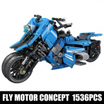 MOLD KING Loomingulised ehitusm&auml;nguasjad poistele Mootorrattamudel Fly Kokkupanek klotsid klotsid S&uuml;nnip&auml;evakingitused lastele sinine