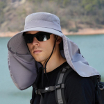 Suvine meeste naiste m&uuml;ts v&auml;ljas n&auml;ole kaela laia &auml;&auml;rega r&auml;tik &auml;mbrik&uuml;bar p&auml;ikesekaitse laia &auml;&auml;rega m&uuml;ts