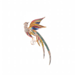 Phoenix Bird Prosches Naiste emailiga Flying Beauty Bird Party Pross Pin